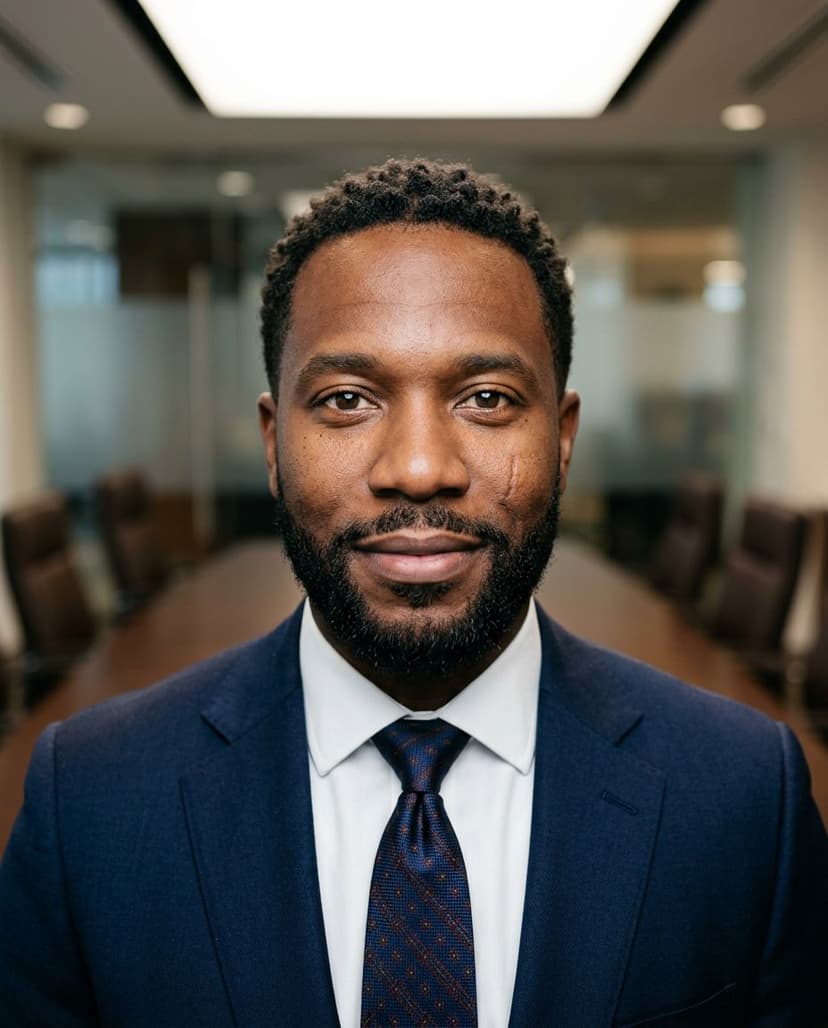 AI-generated professional headshot example