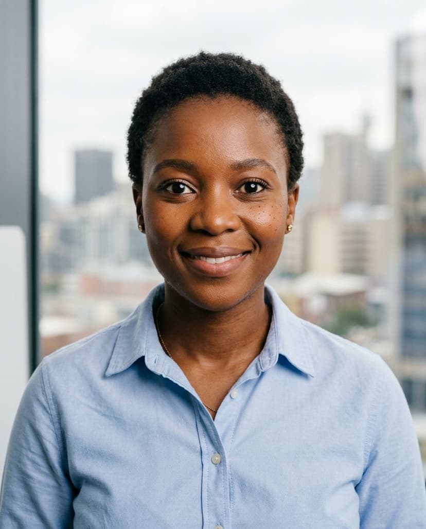 AI-generated professional headshot example