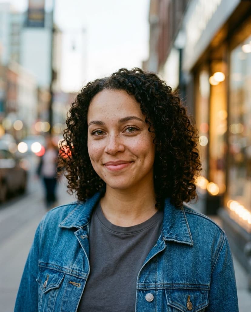 Dating Profiles example, AI-generated headshot