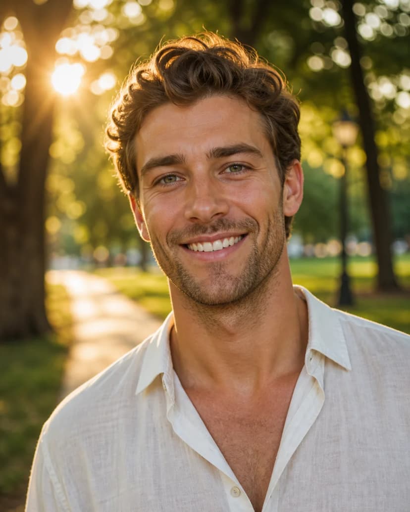 Beispiel für hintergrund im Paket Dating-Profile: Park zur goldenen Stunde