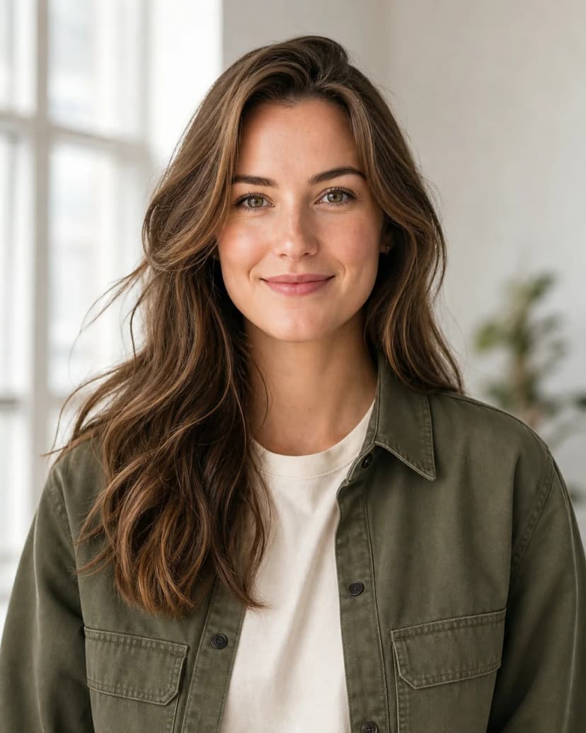 Gründer-Portrait: olivgrünes overshirt, Idee für Outfit
