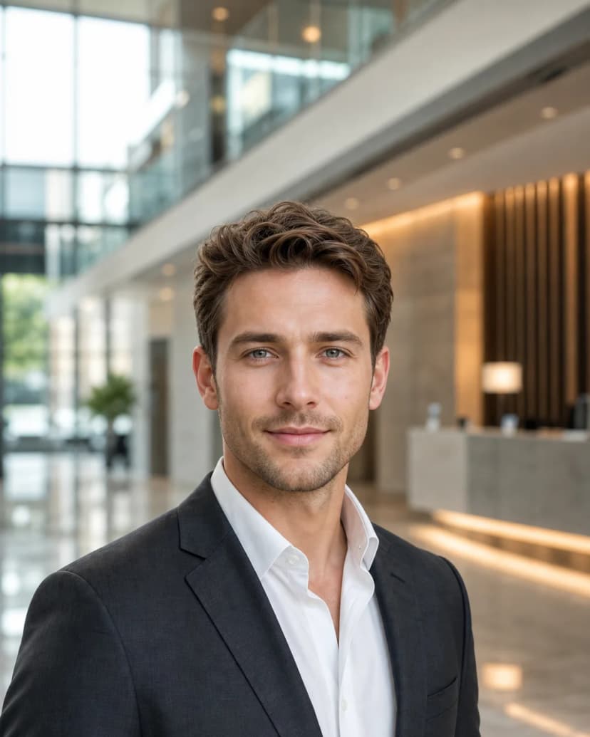 Beispiel für hintergrund im Paket Business Portraits: Unscharfe Unternehmenslobby